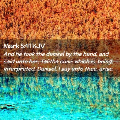 Mark 5:41 KJV Free Bible Images