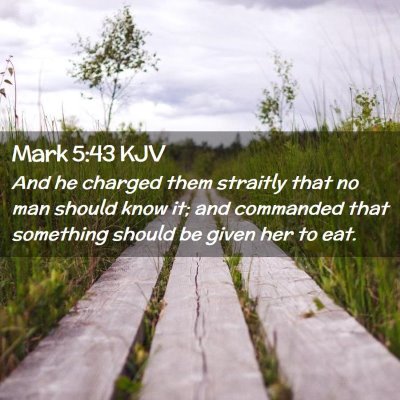 Mark 5:43 KJV Free Bible Images