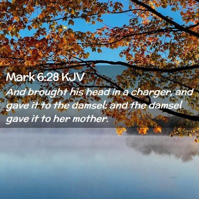 Mark 6:28 KJV Free Bible Images