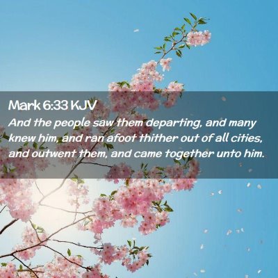 Mark 6:33 KJV Free Bible Images