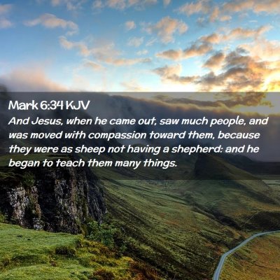 Mark 6:34 KJV Free Bible Images