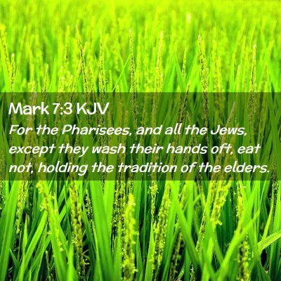 Mark 7:3 KJV Free Bible Images