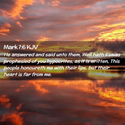 Mark 7:6 KJV Free Bible Images