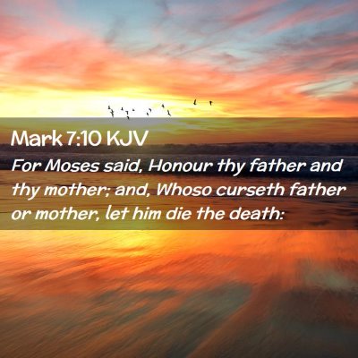 Mark 7:10 KJV Free Bible Images