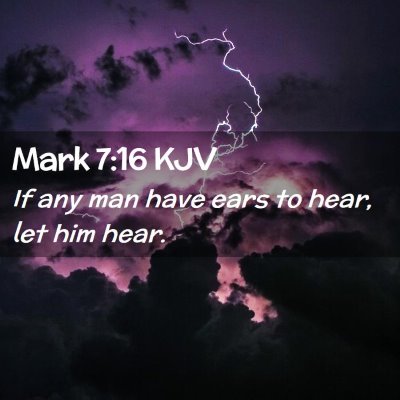 Mark 7:16 KJV Free Bible Images