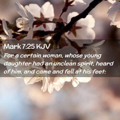 Mark 7:25 KJV Free Bible Images