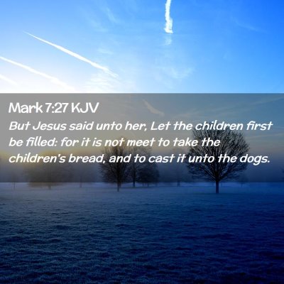 Mark 7:27 KJV Free Bible Images