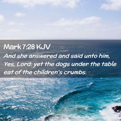 Mark 7:28 KJV Free Bible Images