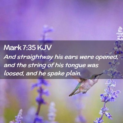 Mark 7:35 KJV Free Bible Images