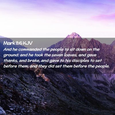 Mark 8:6 KJV Free Bible Images