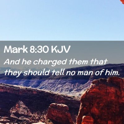 Mark 8:30 KJV Free Bible Images