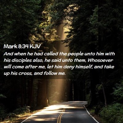 Mark 8:34 KJV Free Bible Images