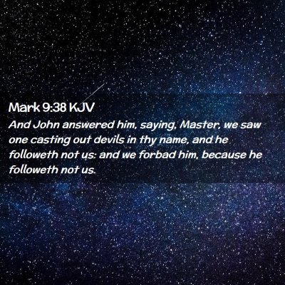 Mark 9:38 KJV Free Bible Images