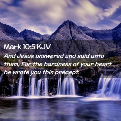 Mark 10:5 KJV Free Bible Images