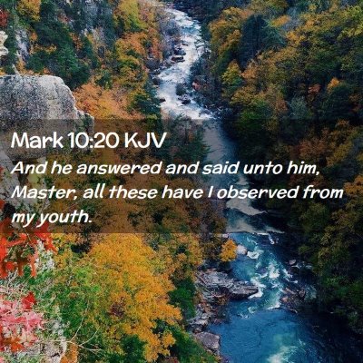 Mark 10:20 KJV Free Bible Images