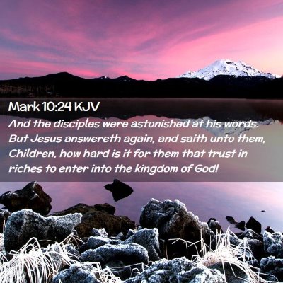 Mark 10:24 KJV Free Bible Images