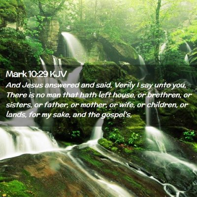 Mark 10:29 KJV Free Bible Images