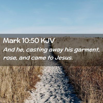 Mark 10:50 KJV Free Bible Images