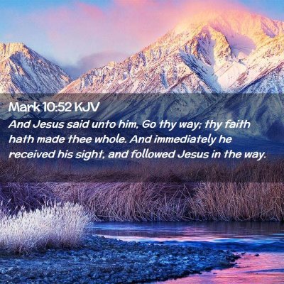 Mark 10:52 KJV Free Bible Images