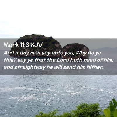 Mark 11:3 KJV Free Bible Images