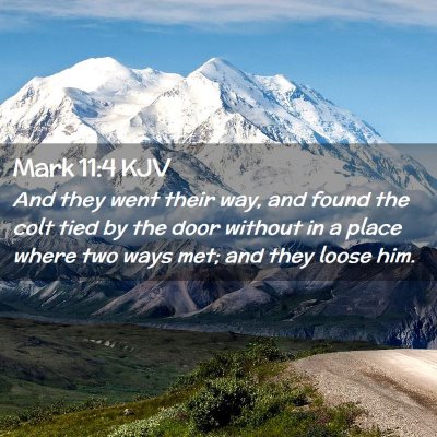 Mark 11:4 KJV Free Bible Images