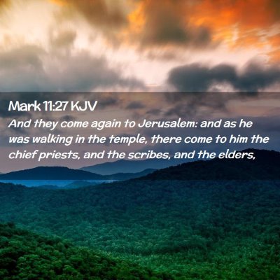 Mark 11:27 KJV Free Bible Images