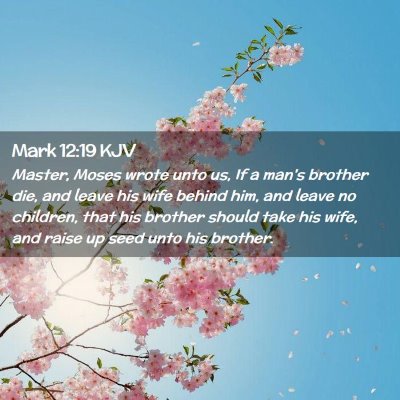 Mark 12:19 KJV Free Bible Images