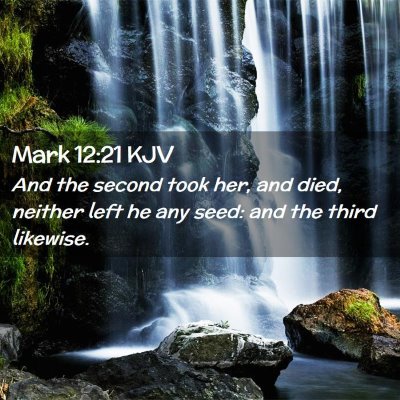 Mark 12:21 KJV Free Bible Images