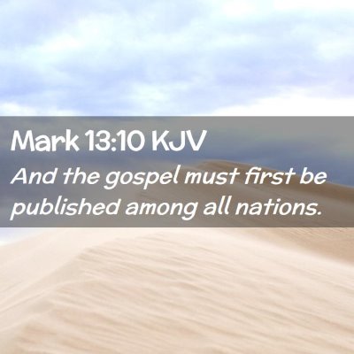 Mark 13:10 KJV Free Bible Images