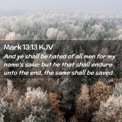 Mark 13:13 KJV Free Bible Images