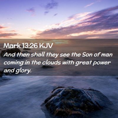 Mark 13:26 KJV Free Bible Images