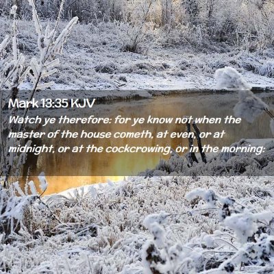 Mark 13:35 KJV Free Bible Images