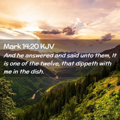 Mark 14:20 KJV Free Bible Images