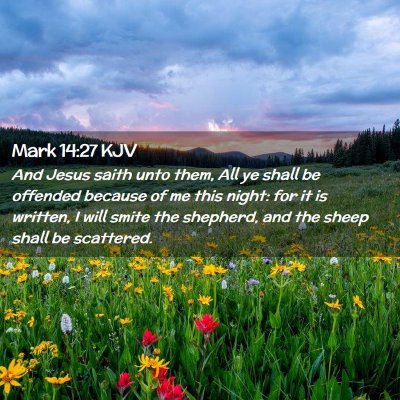 Mark 14:27 KJV Free Bible Images