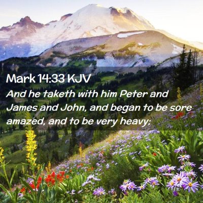 Mark 14:33 KJV Free Bible Images