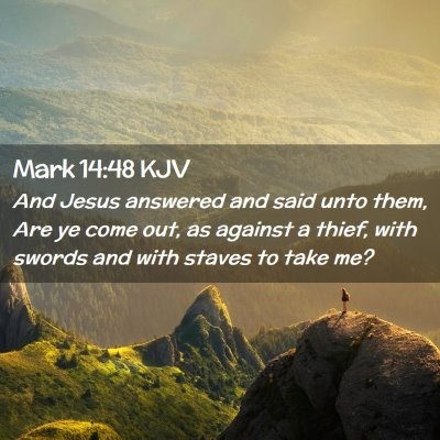 Mark 14:48 KJV Free Bible Images