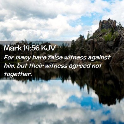 Mark 14:56 KJV Free Bible Images