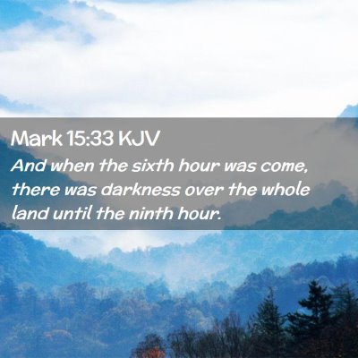 Mark 15:33 KJV Free Bible Images