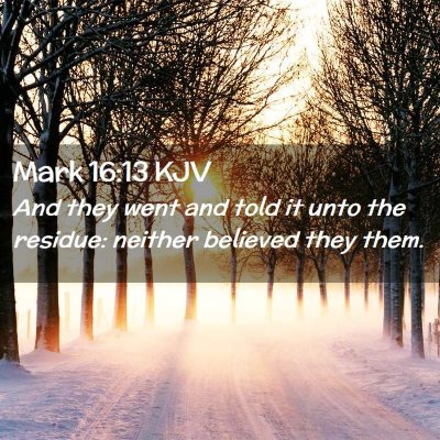 Mark 16:13 KJV Free Bible Images