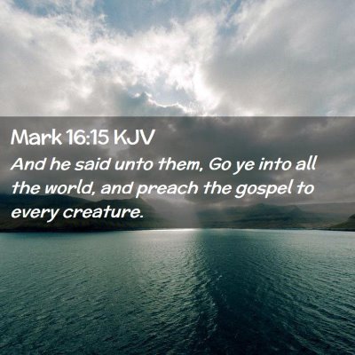 Mark 16:15 KJV Free Bible Images