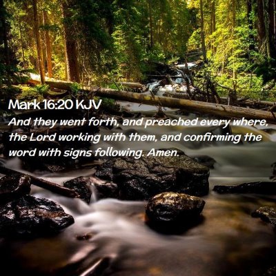 Mark 16:20 KJV Free Bible Images