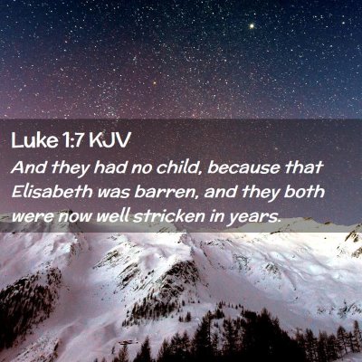 Luke 1:7 KJV Free Bible Images