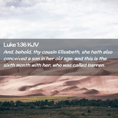 Luke 1:36 KJV Free Bible Images