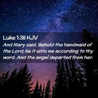 Luke 1:38 KJV Free Bible Images