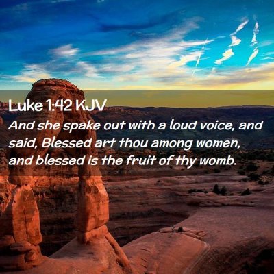 Luke 1:42 KJV Free Bible Images