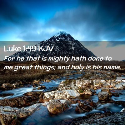 Luke 1:49 KJV Free Bible Images