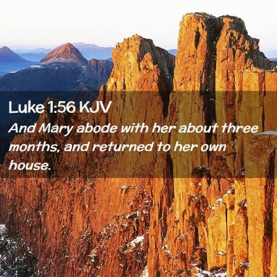 Luke 1:56 KJV Free Bible Images