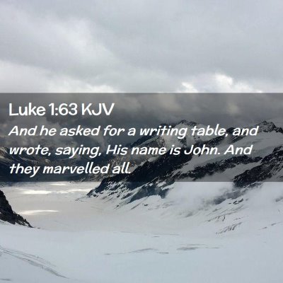 Luke 1:63 KJV Free Bible Images