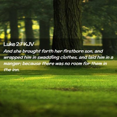 Luke 2:7 KJV Free Bible Images