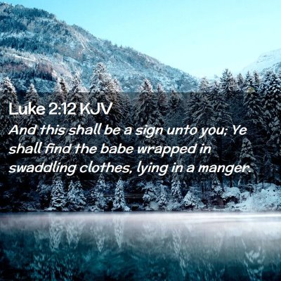 Luke 2:12 KJV Free Bible Images